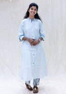 Aadhira- Light blue  Ladies Branded Co-ord-set Readymade