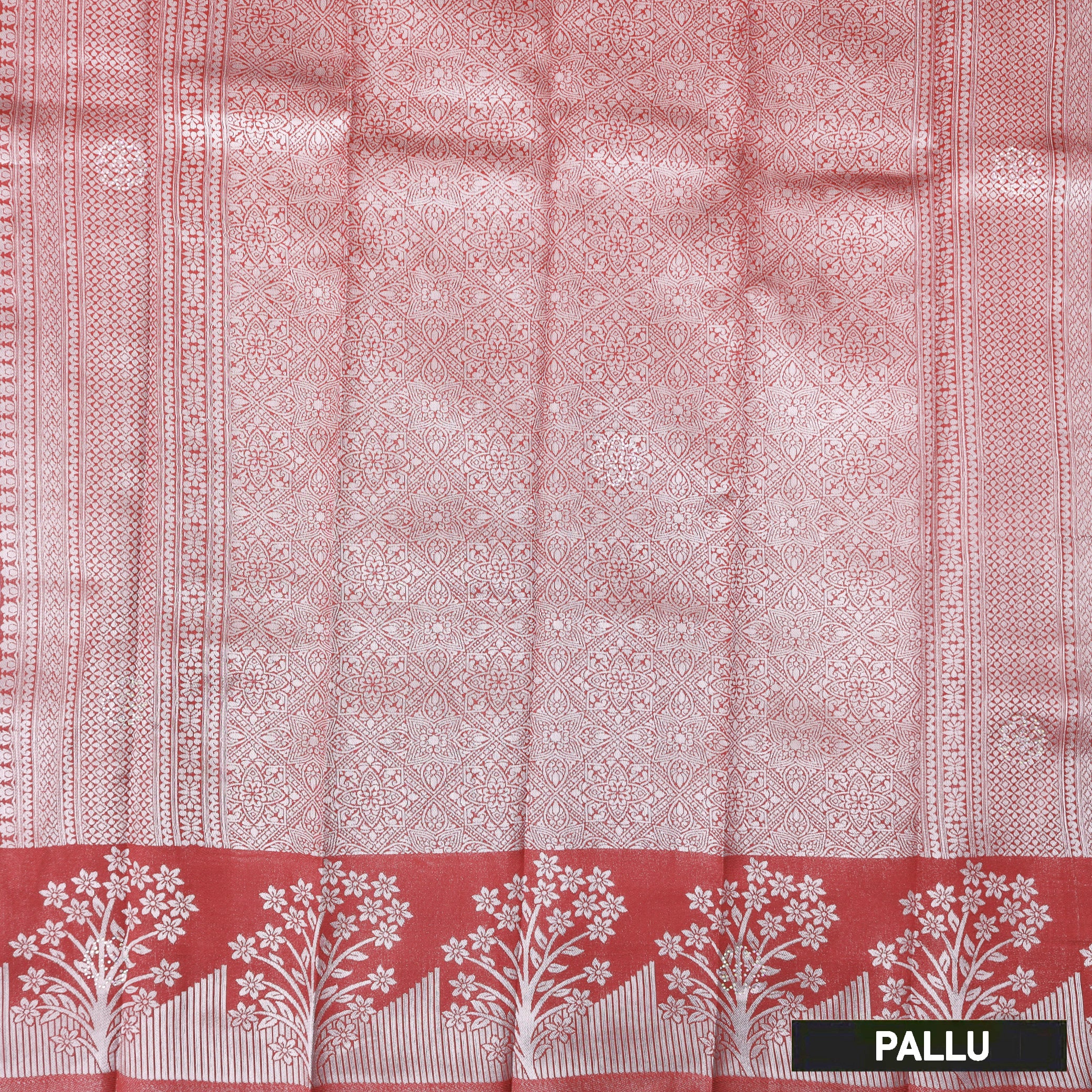 Light Pink With Red Kubera Silk Saree