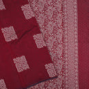 Deep red With Sandal Zari  Silk Cotton Saree