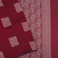 Deep red With Sandal Zari  Silk Cotton Saree
