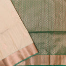 CREAM COLOR with GREENSoft silk saree