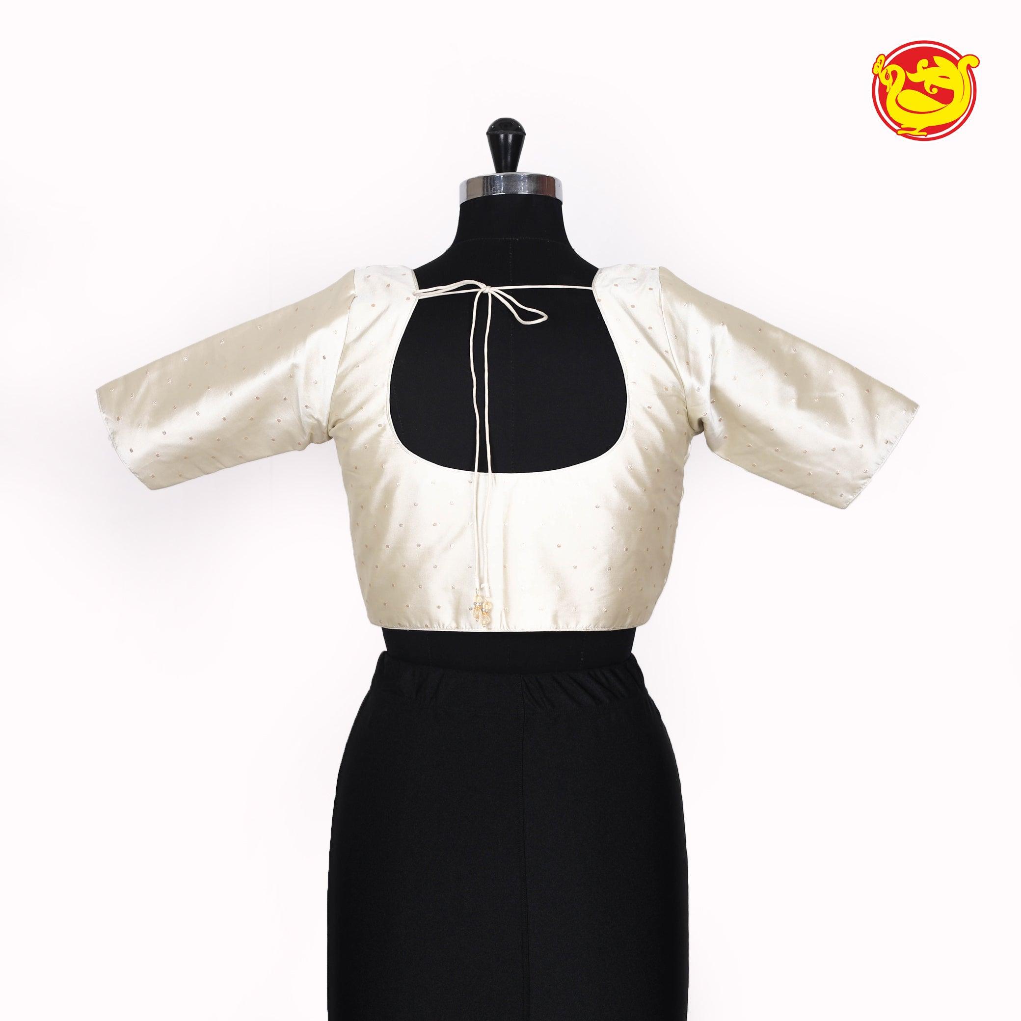 Half White Readymade blouse | Elegant Fashion for Events