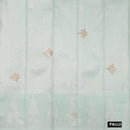 Pistachio Green with Very Light blue Kubera Pattu Saree