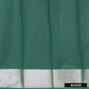 Light Pink With Green Silk Cotton Saree