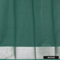 Light Pink With Green Silk Cotton Saree
