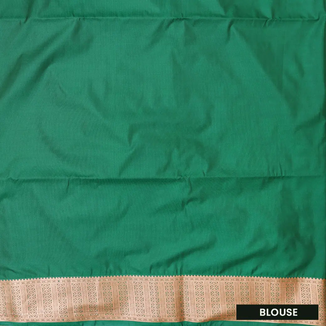 CREAM COLOR with GREENSoft silk saree