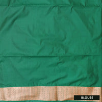 CREAM COLOR with GREENSoft silk saree