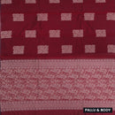 Deep red With Sandal Zari  Silk Cotton Saree
