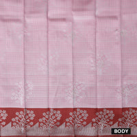 Light Pink With Red Kubera Silk Saree