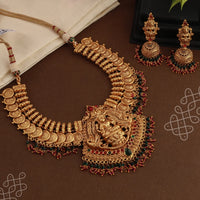 Antique Lakshmi Nagas necklace with jhumkas - Thenianantham