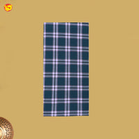Men’s Green Checked Cotton Stitched Lungi