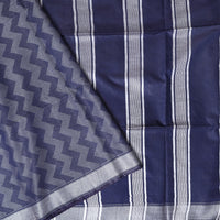 Indigo Blue Colour Trendy Linen Saree