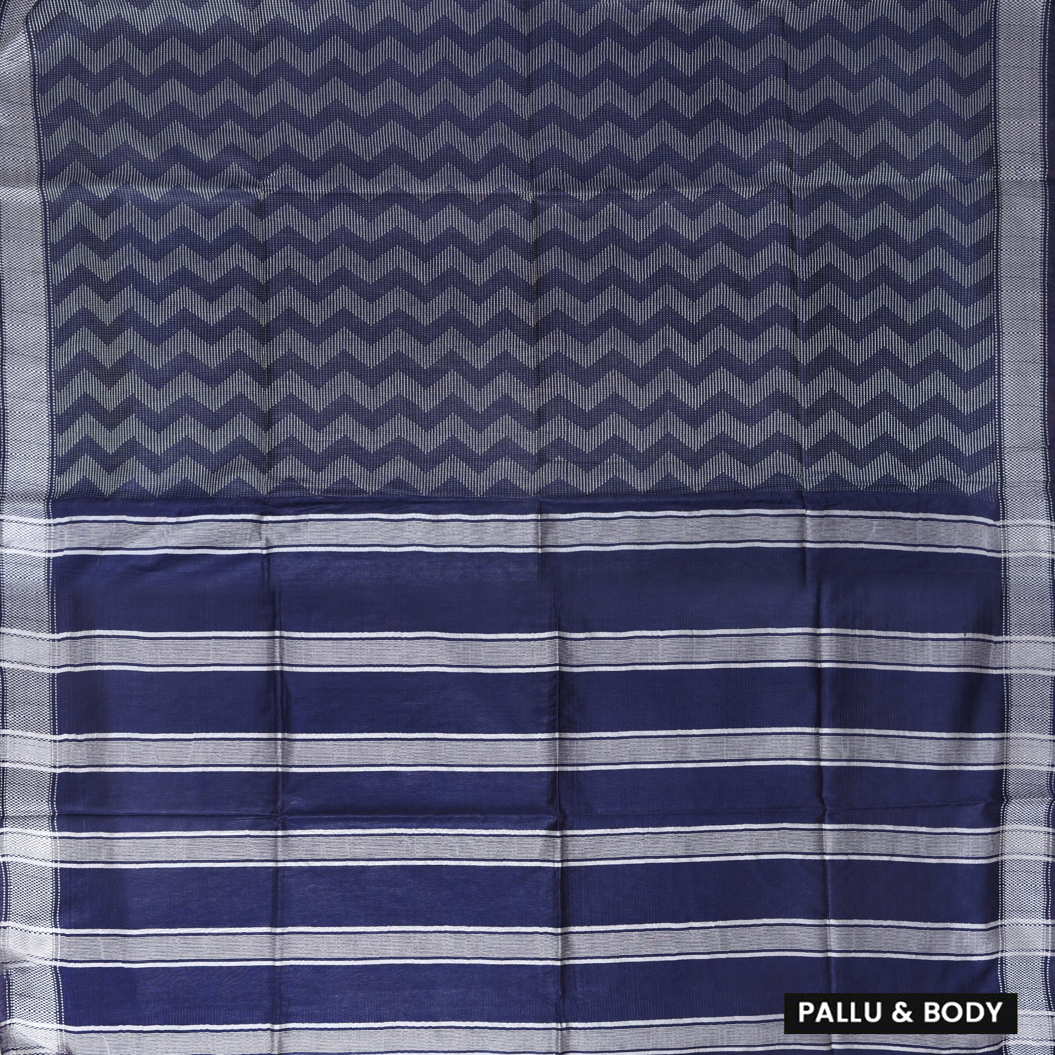 Indigo Blue Colour Trendy Linen Saree