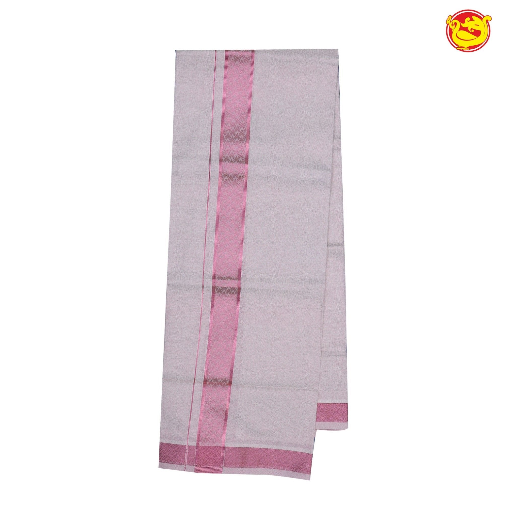 Light Pink Men's Dhoti - Thenianantham