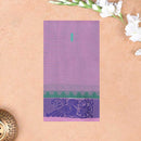 Lavender   With Blue And Green Pure Chettinad Cotton Saree without Blouse