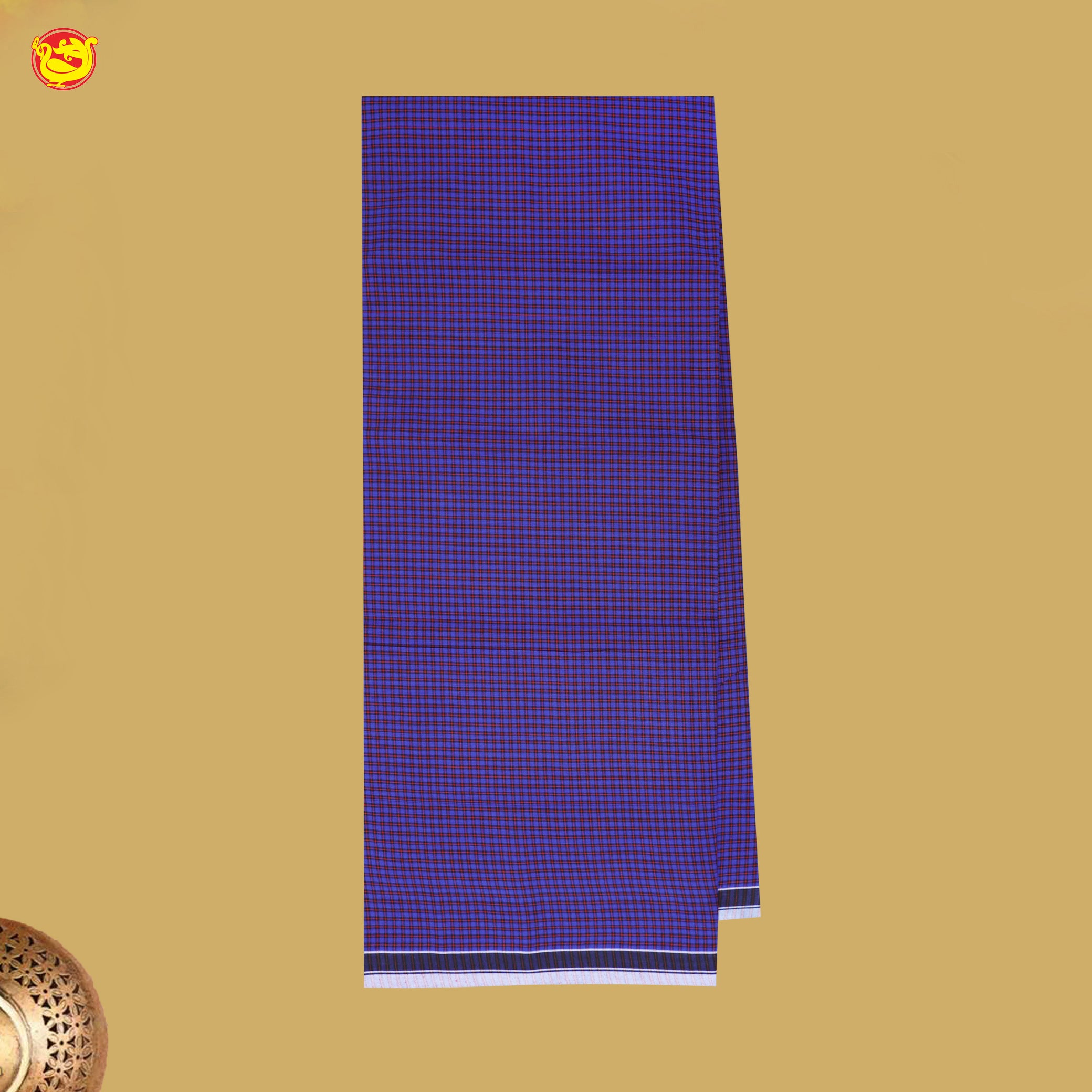 Men’s Checked Cotton Stitched Lungi