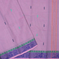 Lavender   With Blue And Green Pure Chettinad Cotton Saree without Blouse