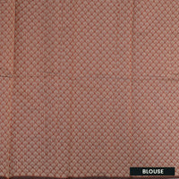 Burnt Orange With Sandal Zari  Silk Cotton Saree