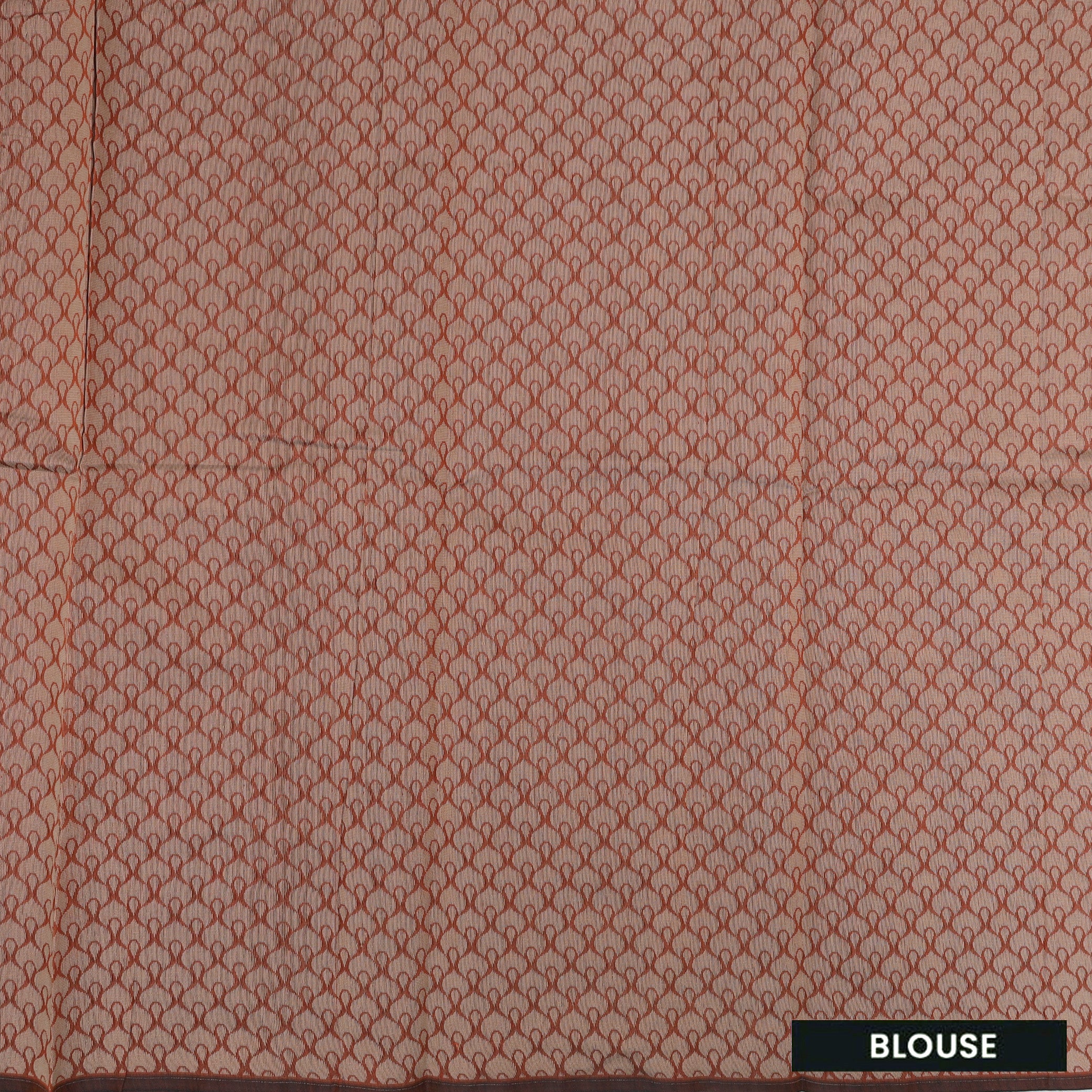 Burnt Orange With Sandal Zari  Silk Cotton Saree