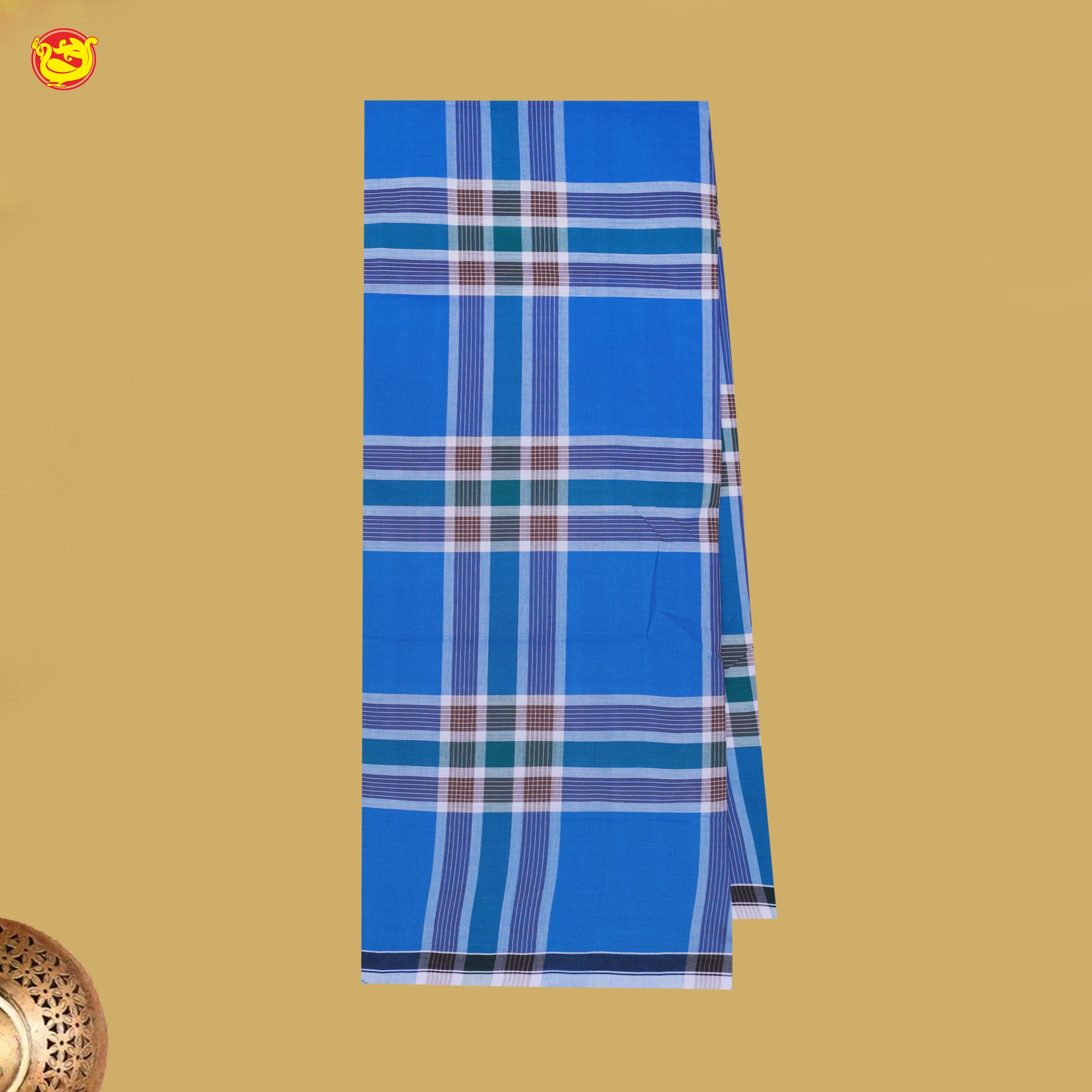 Men’s Checked Cotton Stitched Lungi