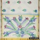 Southloom Exclusive Onam Kerala Traditional Fancy Border Floral Cotton Saree (Matching Plain Blouse Included)