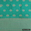 Sea Green With Sandal Zari   Silk Cotton Saree