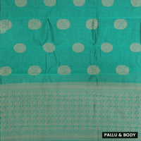 Sea Green With Sandal Zari   Silk Cotton Saree