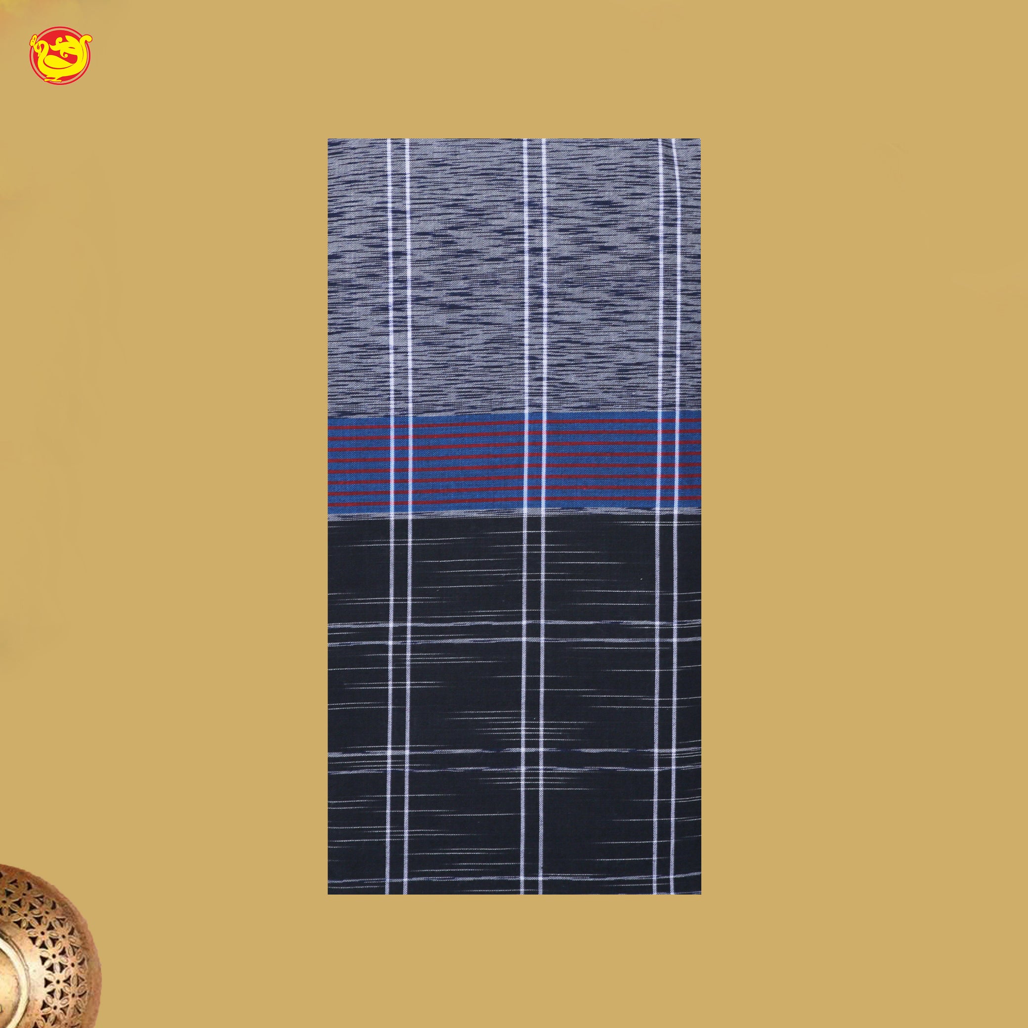 Men’s Checked Cotton Stitched Lungi