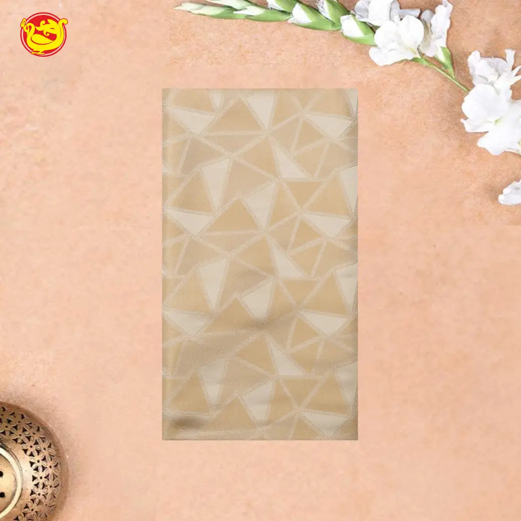 Sandal with Gold Banarasi Saree with Woven Designs