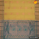 Mustard Yellow Mango Motifs Soft Silk saree - Thenianantham