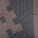 Dusty Pink With Black Zari  Silk Cotton Saree