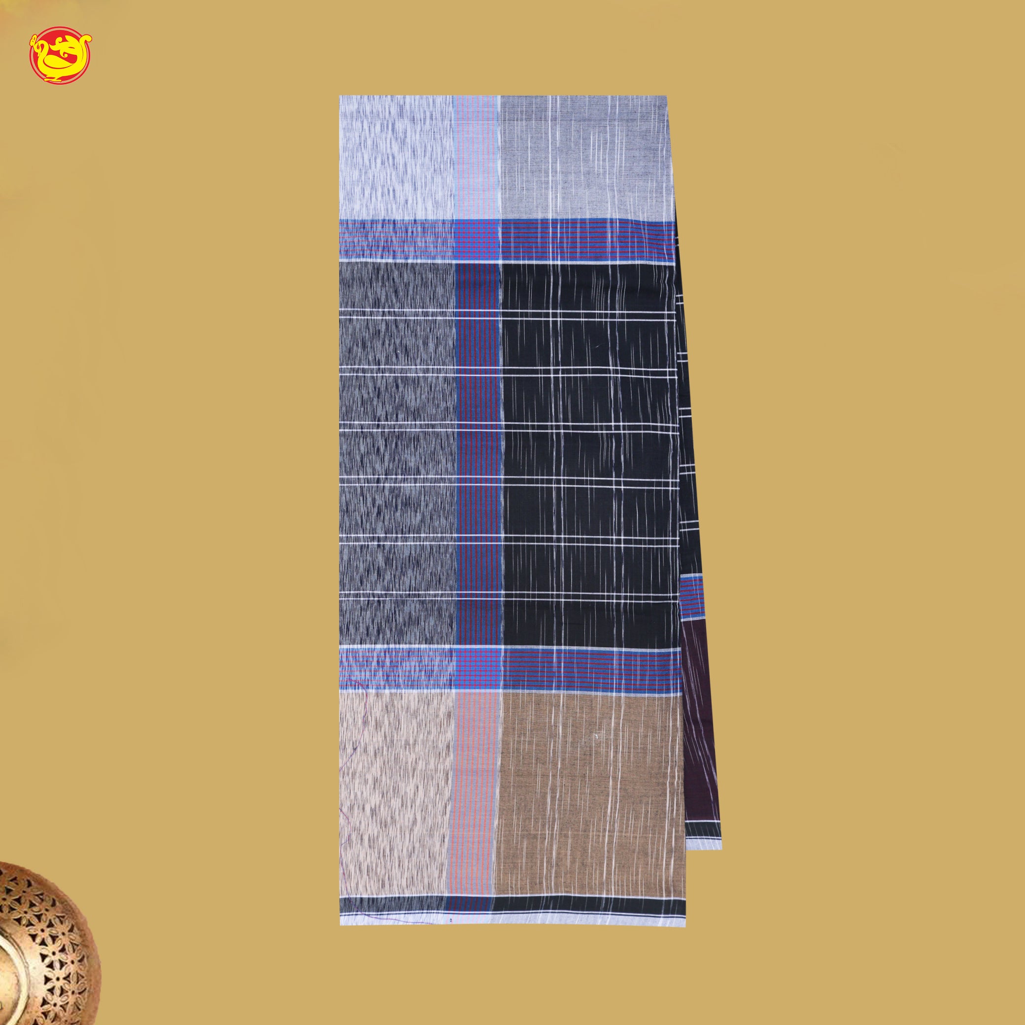 Men’s Checked Cotton Stitched Lungi