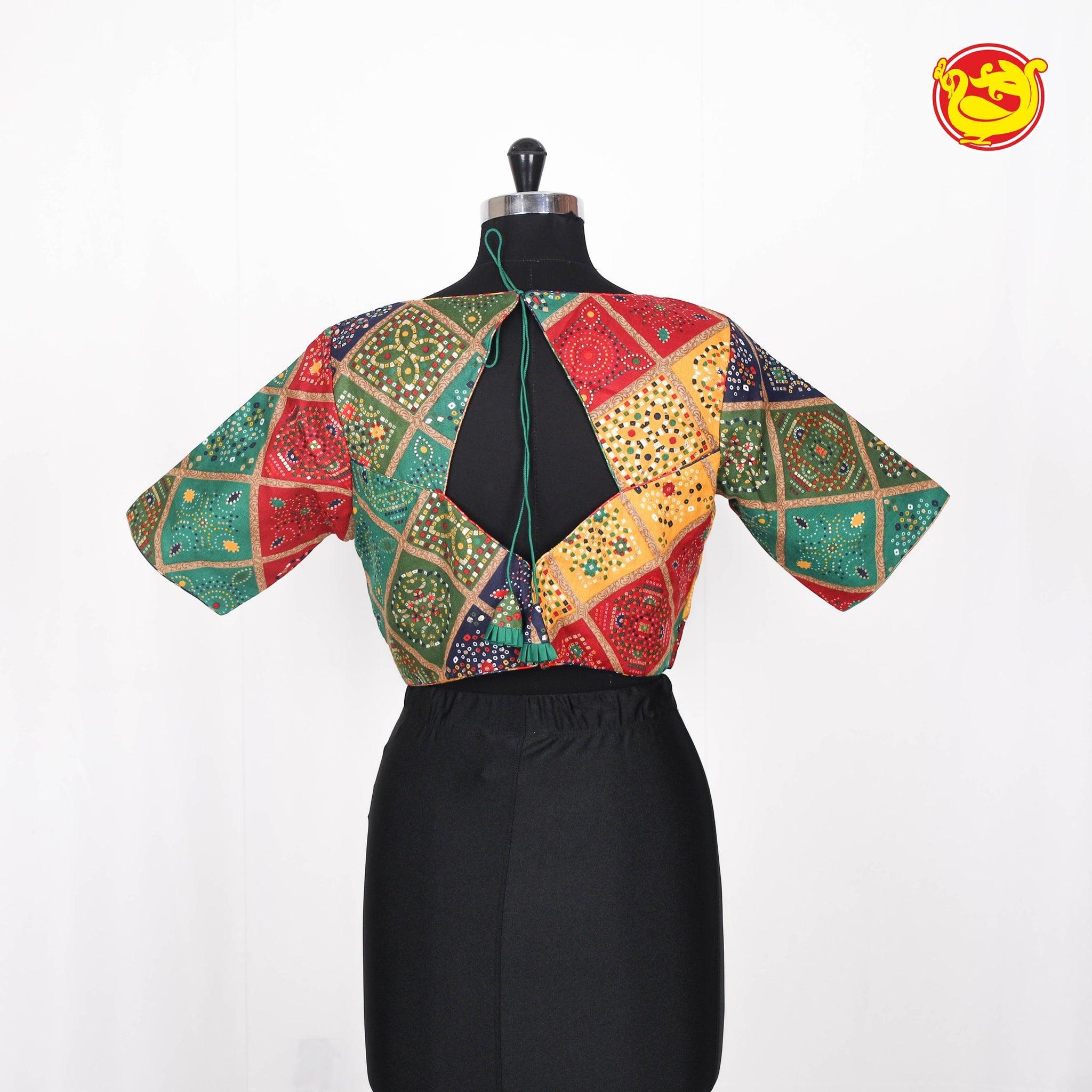 Multicolor Bandhej printed Readymade blouses