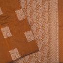 Burnt Orange With Sandal Zari  Silk Cotton Saree