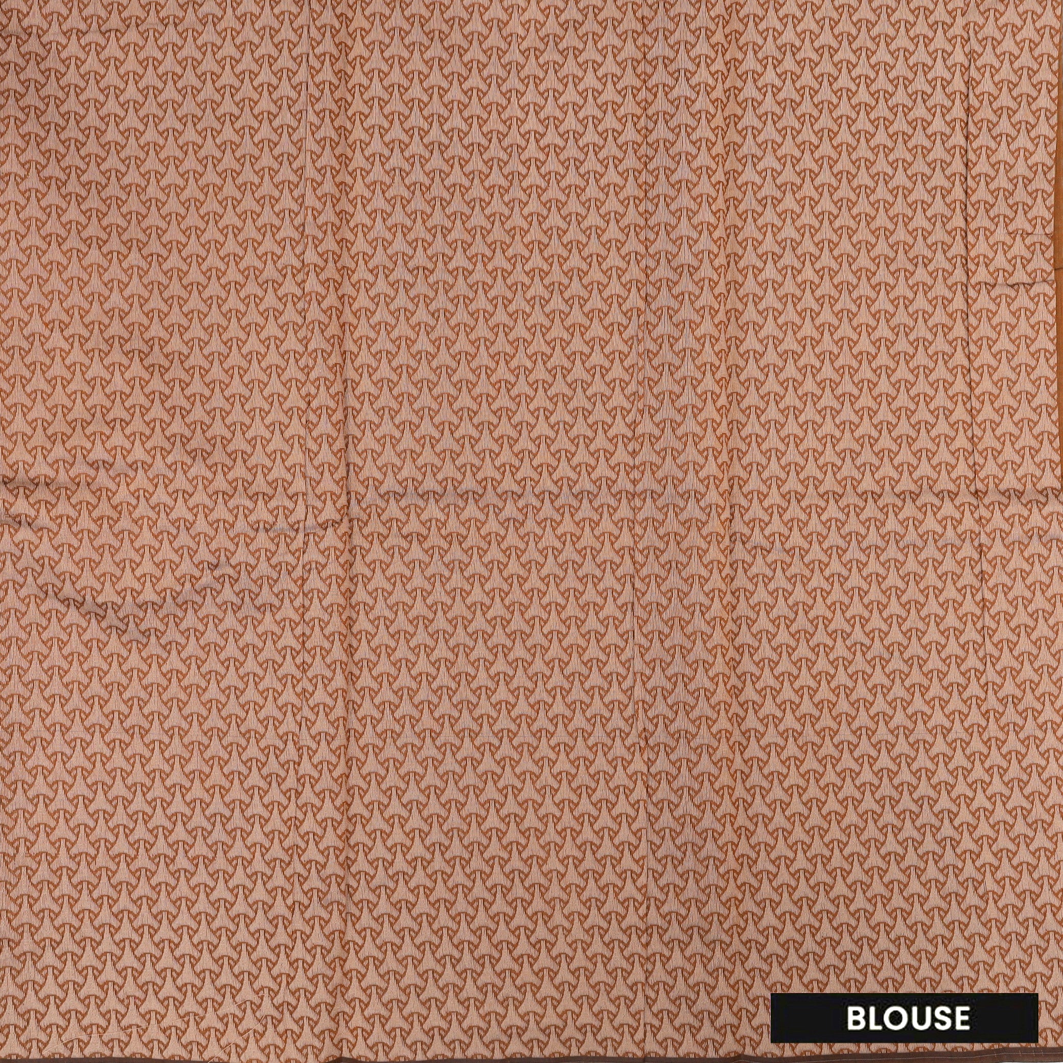 Burnt Orange With Sandal Zari  Silk Cotton Saree