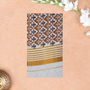 Onam Kerala Elegant semi tissue printed Traditional Fancy Border  Tissue Saree (Matching Plain Blouse Included)