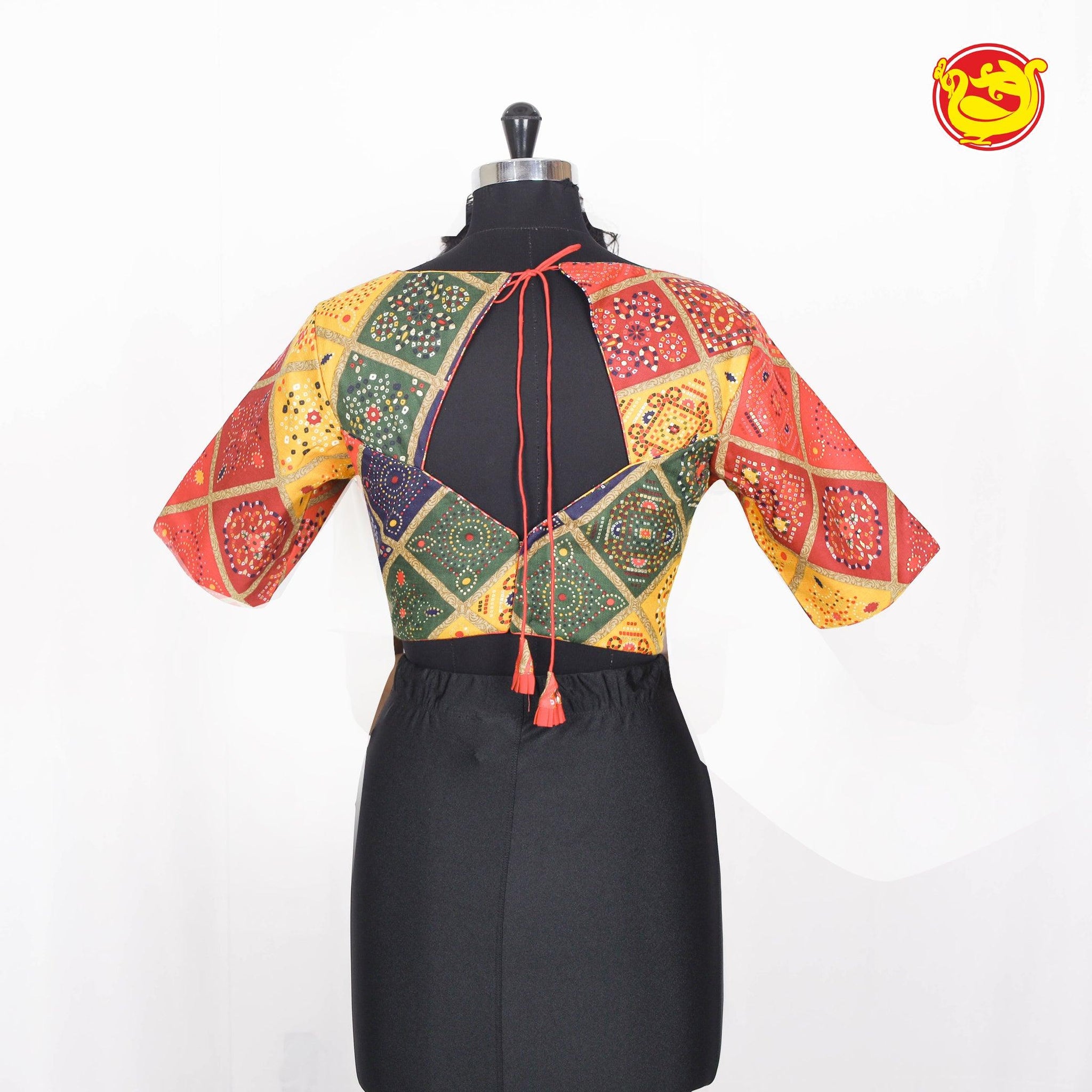 Multicolor Bandhej printed Readymade blouses