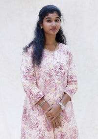 Vennila- Pink With multicolor due to the vibrant paisley pattern Ladies Branded Umbrella Top Readymade