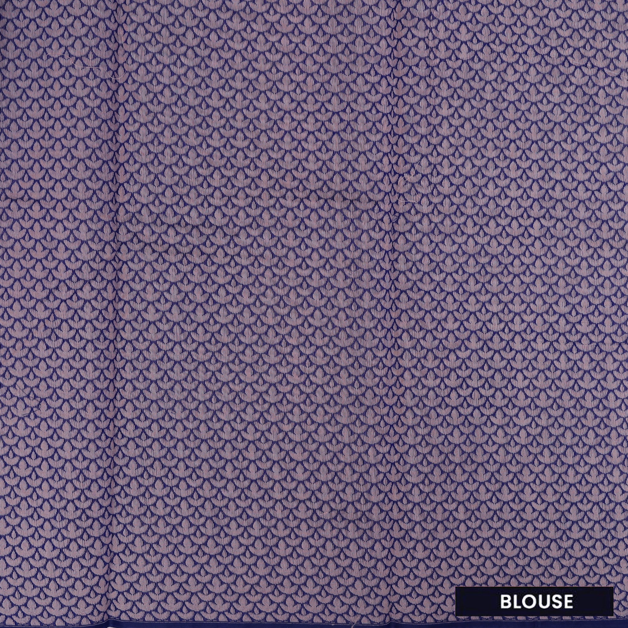 Royal Blue With Sandal Zari  Silk Cotton Saree