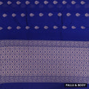 Royal Blue With Sandal Zari  Silk Cotton Saree
