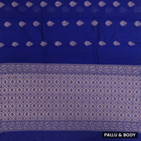 Royal Blue With Sandal Zari  Silk Cotton Saree