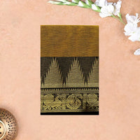 Double Shade Mustard Yellow with Black Pure Chettinad Cotton Saree