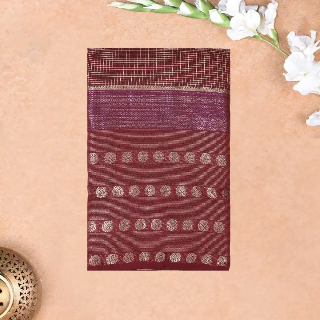 Maroon colour  Soft Silk Saree