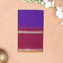Dark Purple With Maroon Pure Chettinad Cotton Saree with Blouse