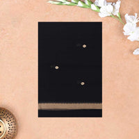 Black ColourTraditional Narayanpet Cotton Saree with  Border