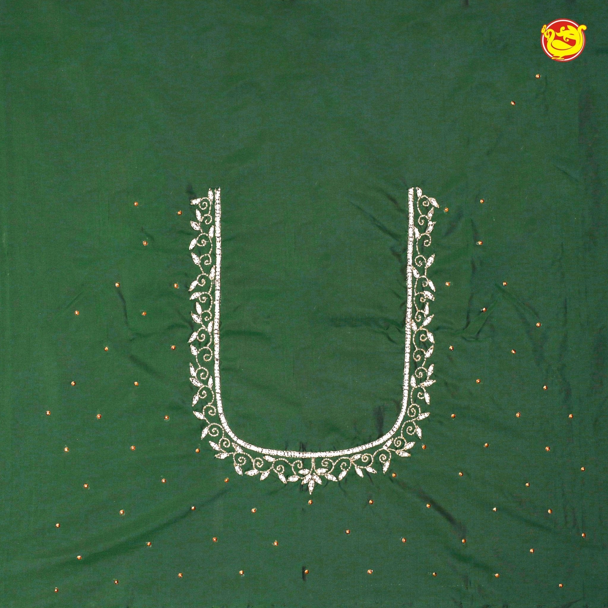 Bottle Green Bridal Aariwork Blouse