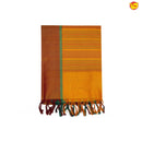 Mustard Yellow and Maroon Golden Jacquard Checks And Mango Butta Kanchipuram Silk Saree - Thenianantham