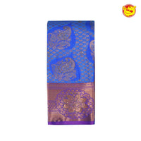 Blue With Magenta Semi Silk Saree - Thenianantham