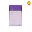 Violet With Sliver Grey Soft Silk Saree