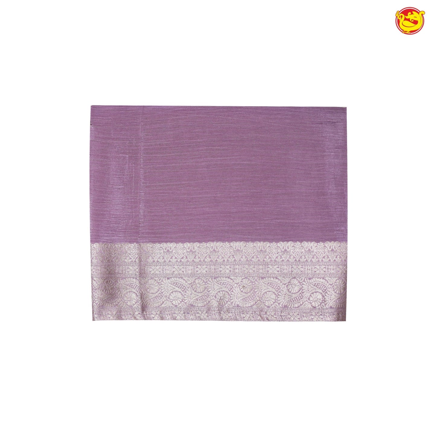 Lavender Stripes Design Tissue Crush Designer Saree with Readymade Designer HandWork Blouse